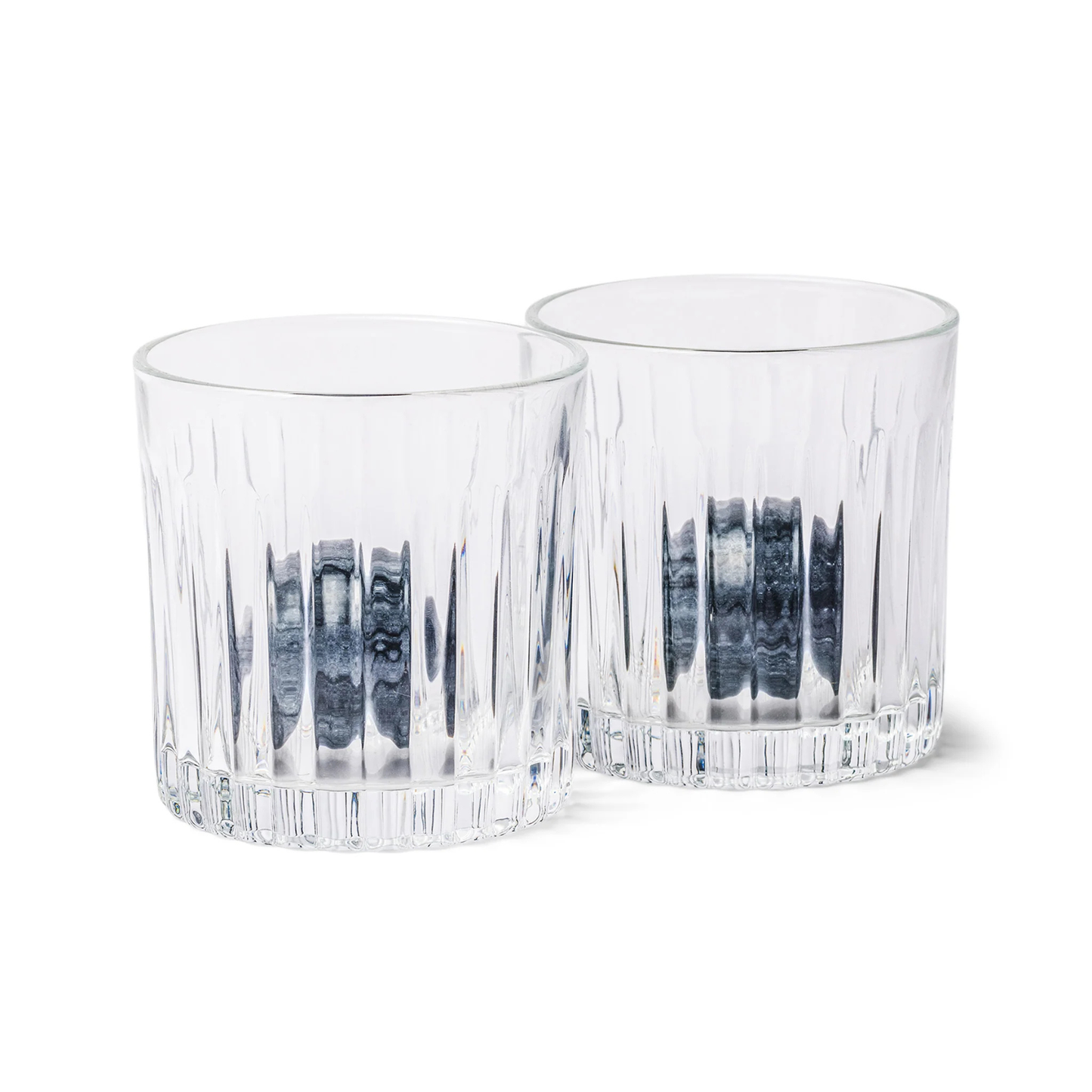 Whiskey Tumbler Glasses & Ice Stones