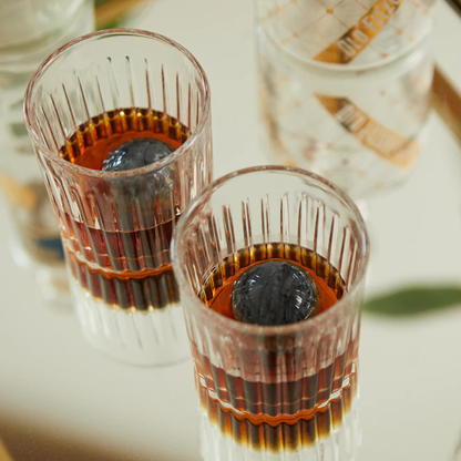 Whiskey Tumbler Glasses & Ice Stones