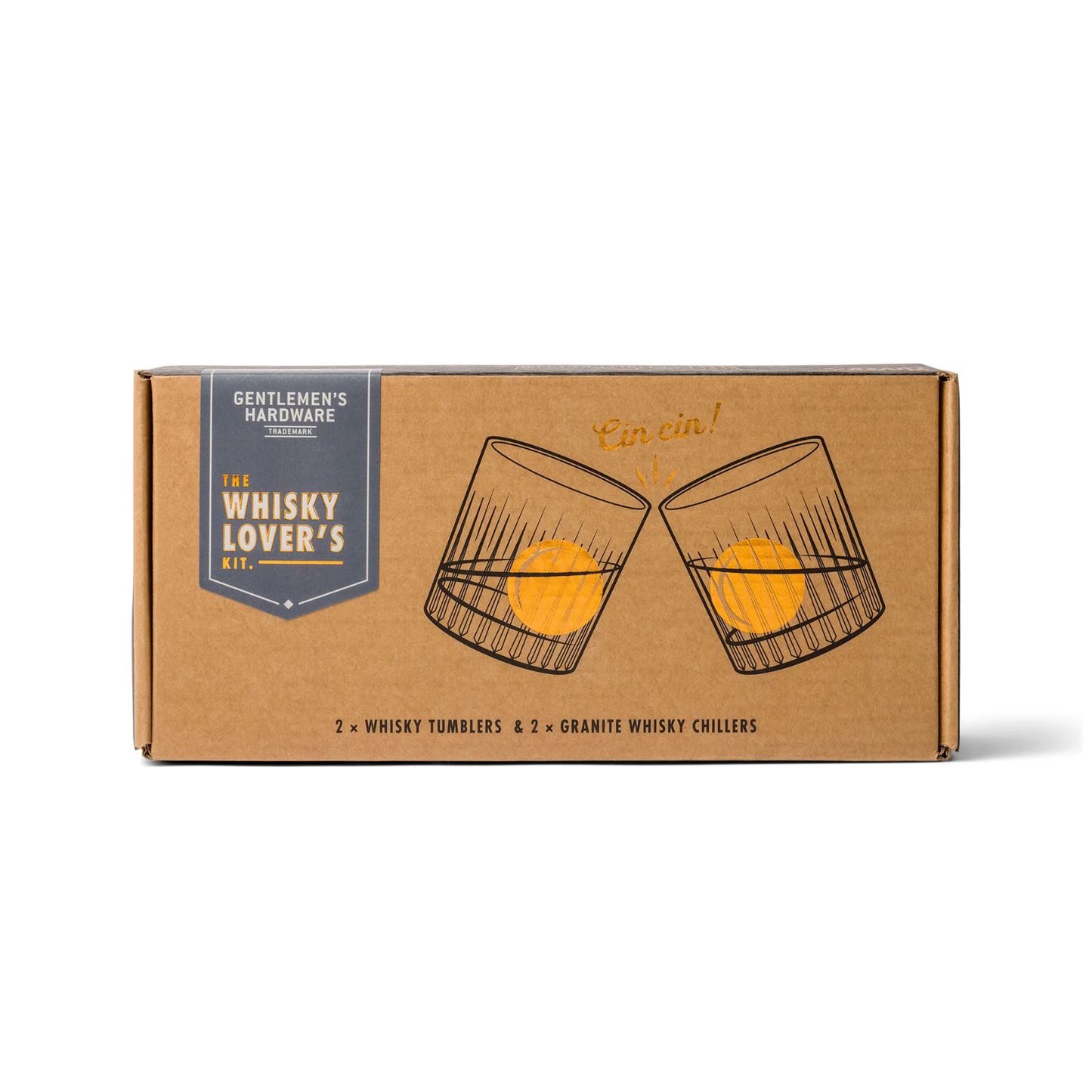 Whiskey Tumbler Glasses & Ice Stones