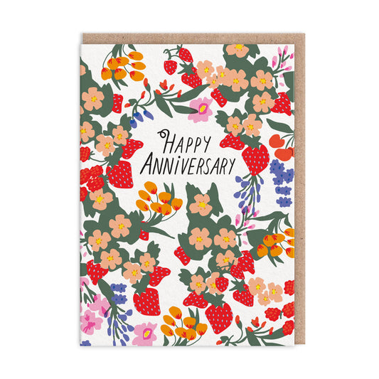 Happy Anniversary Floral Card